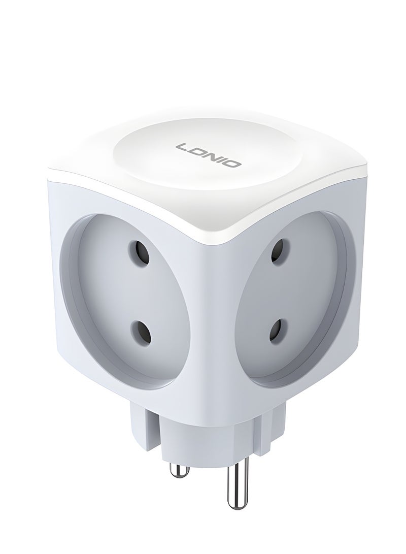 LDNIO Z11 Cube Power Adapter with 4 Independent EU AC Outlets, Smart Space-Saving Design, High Power Output up to 3680W, Child Safety Protection and Flame-Resistant Housing for Home and Office Use - Image 1